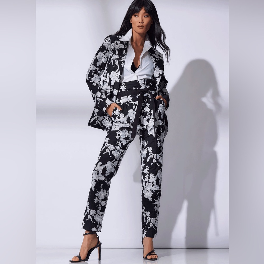 Natori Tangier Embroidered Cotton Tapered Pants